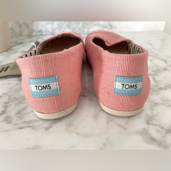 Toms Alpargata Plus Flats Pink Cafe Creme Heritage Canvas Womens Size 9 Loafer - Picture 2 of 8